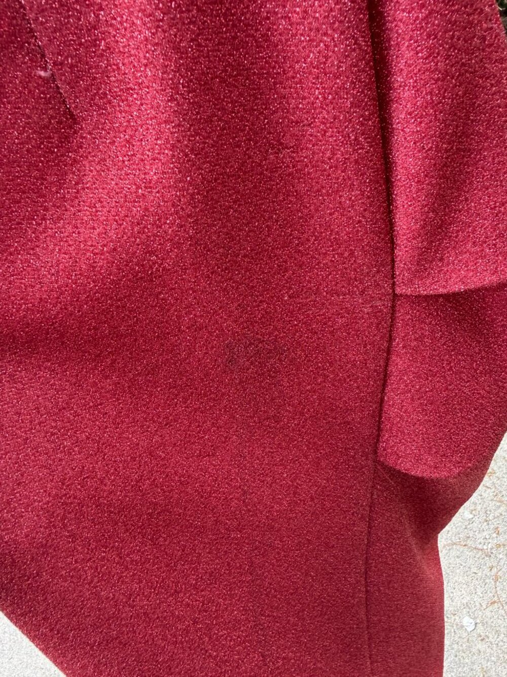 Vixen by Micheline Pitt Jawbreaker Wiggle Dress Pink Lurex w/ Belt Small (READ) - Picture 9 of 13